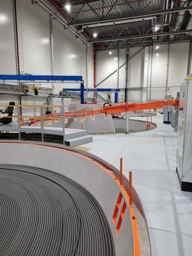 Kabelkurv i drift med HVDC-kabel